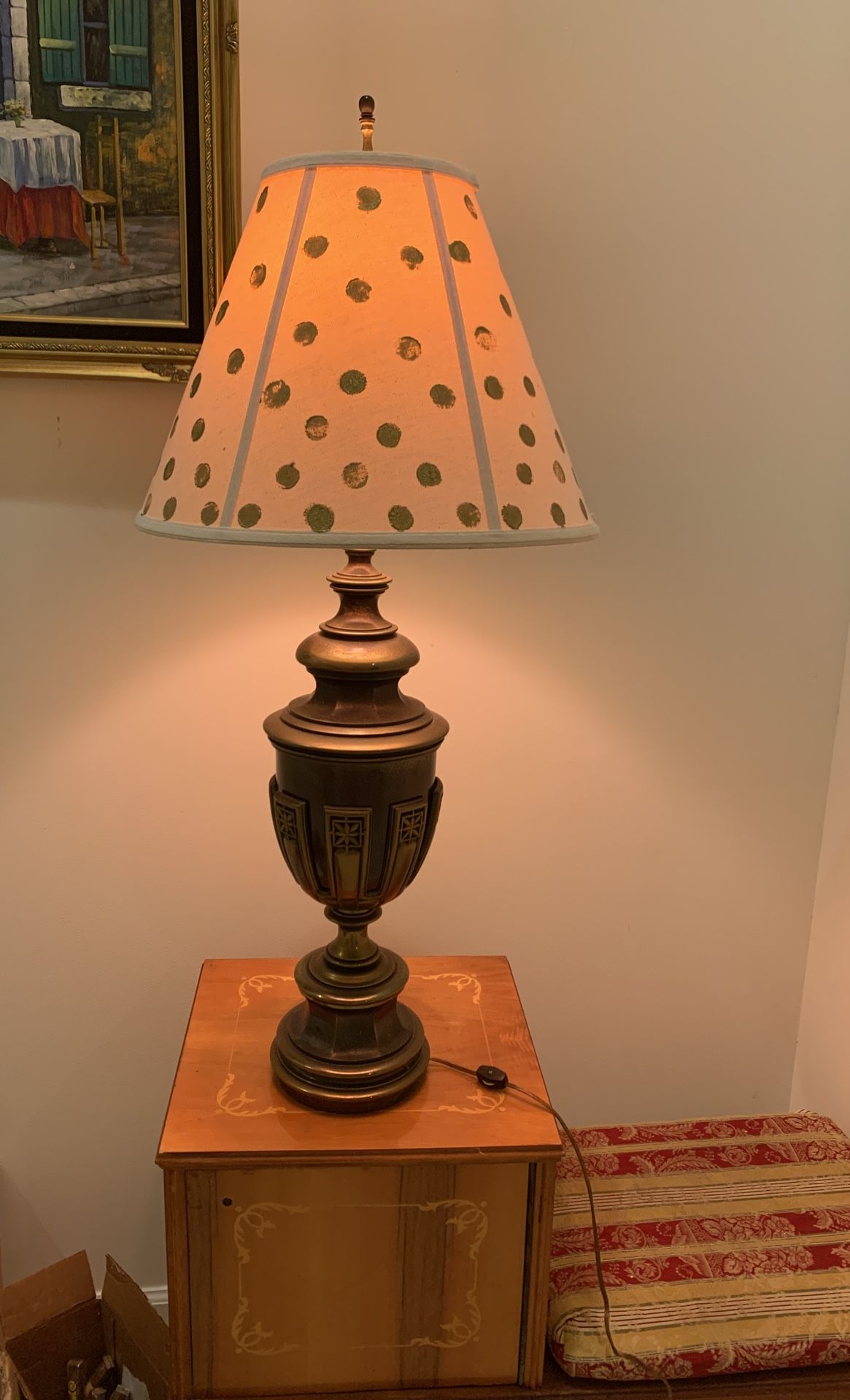 Vintage Heavy , Tall 36” Table Lamp