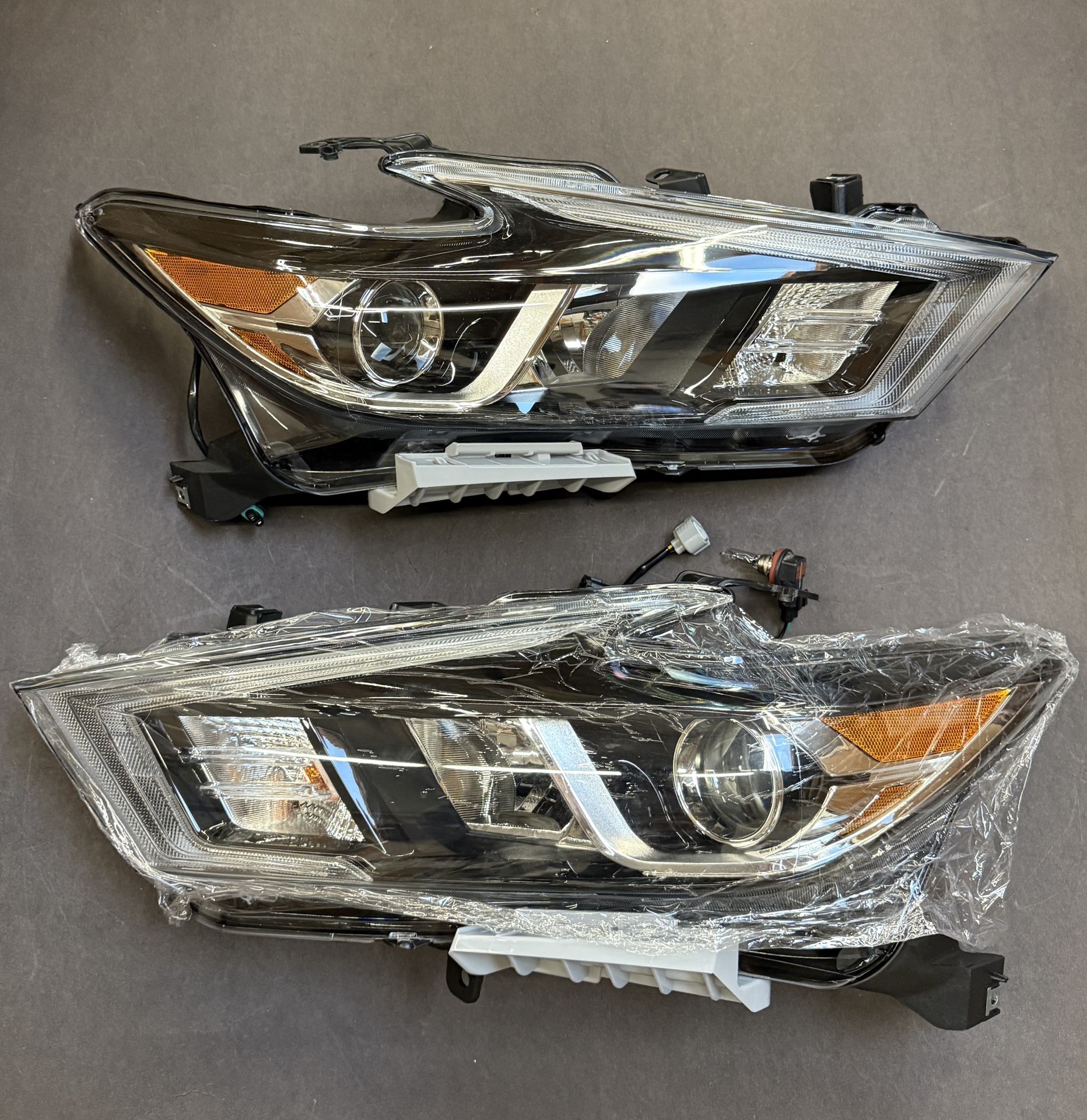 Pair 2016 2017 2018 nissan Maxima S SL SV LED DRL Projector Headlights Headlamps assembly Left Right Side