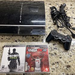 PlayStation 3 (PS3) Console And 2 Games