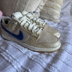 Nike Dunk Low Sesame Tan Blue - Men's US 8.5