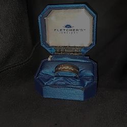 14k White Gold Men's Ring With Real Diamonds OBO