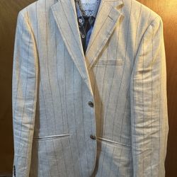 100% Linen Men’s Suit Size 38R Pants 32