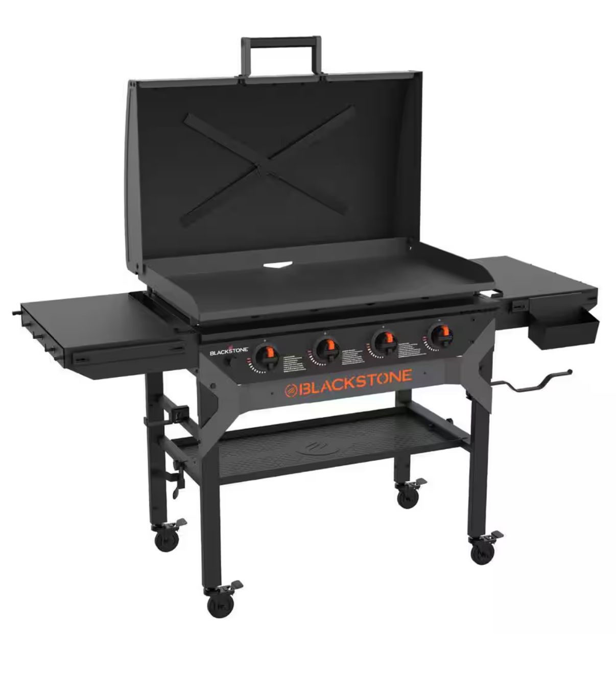 Blackstone 4-Burner Liquid Propane Outdoor Griddle with Hood in Black