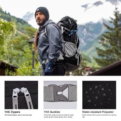 MOUNTAINTOP 70L Internal Frame Hiking Backpack for Men Women with Rain Cover