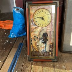American Indian Inlaid Clock