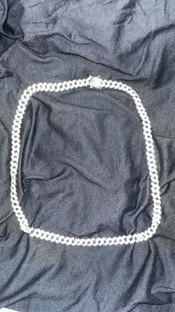 Silver Moissanite Chain