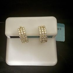 Moissanite  Band earrings 