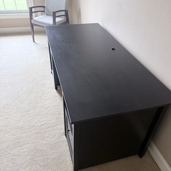 Sauder Edge Water Executive Desk, Estate Black Finish