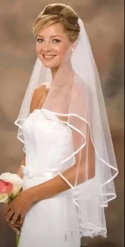 [1pc Romantic Double Layer Bridal Veil