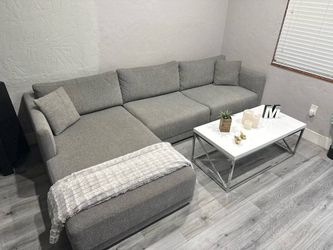 Large Gray Sectional Sofa Couch 🚛 SAME DAY DELIVERY!