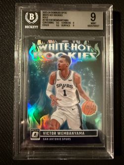 Victor Wembanyama 2023-24 Donruss Optic White Hot Rookies Holo BGS 9