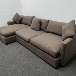 Crate & Barrel - 2 pc Lounge Sectional sofa with left arm chaise. We deliver & setup.