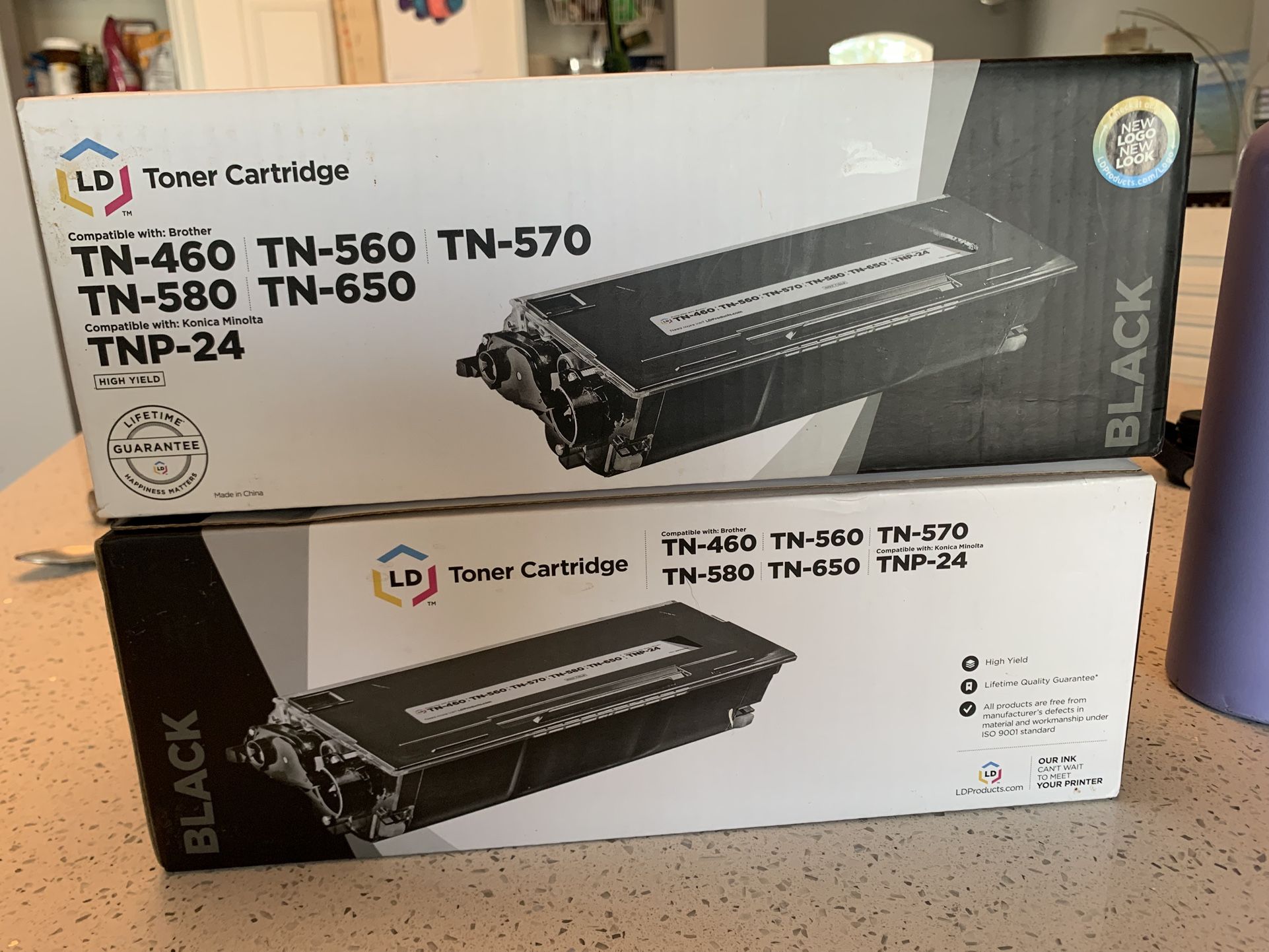 Brother printer ink. New & sealed for TN-460, TN-560, TN-570, TN-580, TN-650, TNP-24