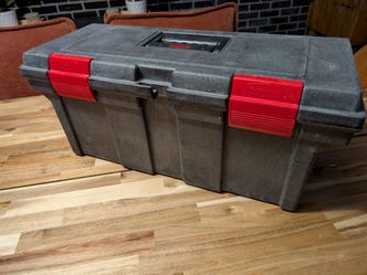 Black Toolbox with Removable Tray