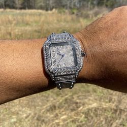 Hip Hop Women And Men Iced Out Watch Cz