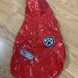 Medium Red Dog Rain Coat
