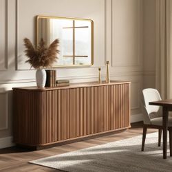 Homy Casa Modern Fluted Sideboard Storage Cabinet