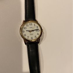 Timex Watch with A Big Face Easy Numbers To Read Just Needs A New Leather  Band And Battery .