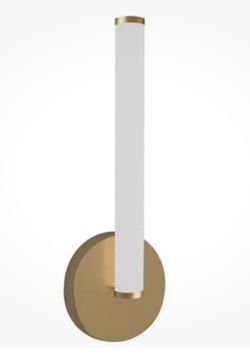 Corvette 1 Light Aged Brass Dimmable Wall Sconce with White Acrylic Shade
