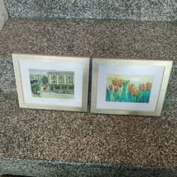 TWO SIGNED ART PRINTS FRAMED