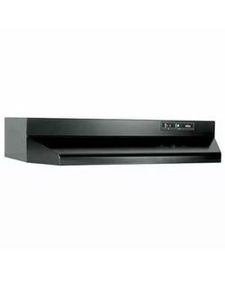 Broan Under Cabinet Range Hood ADA Capable Kitchen 36 In Black Ducted with Light