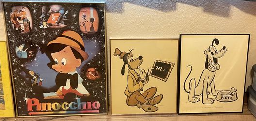 7 Antique Disney posters, movie print, puzzle & pantings
