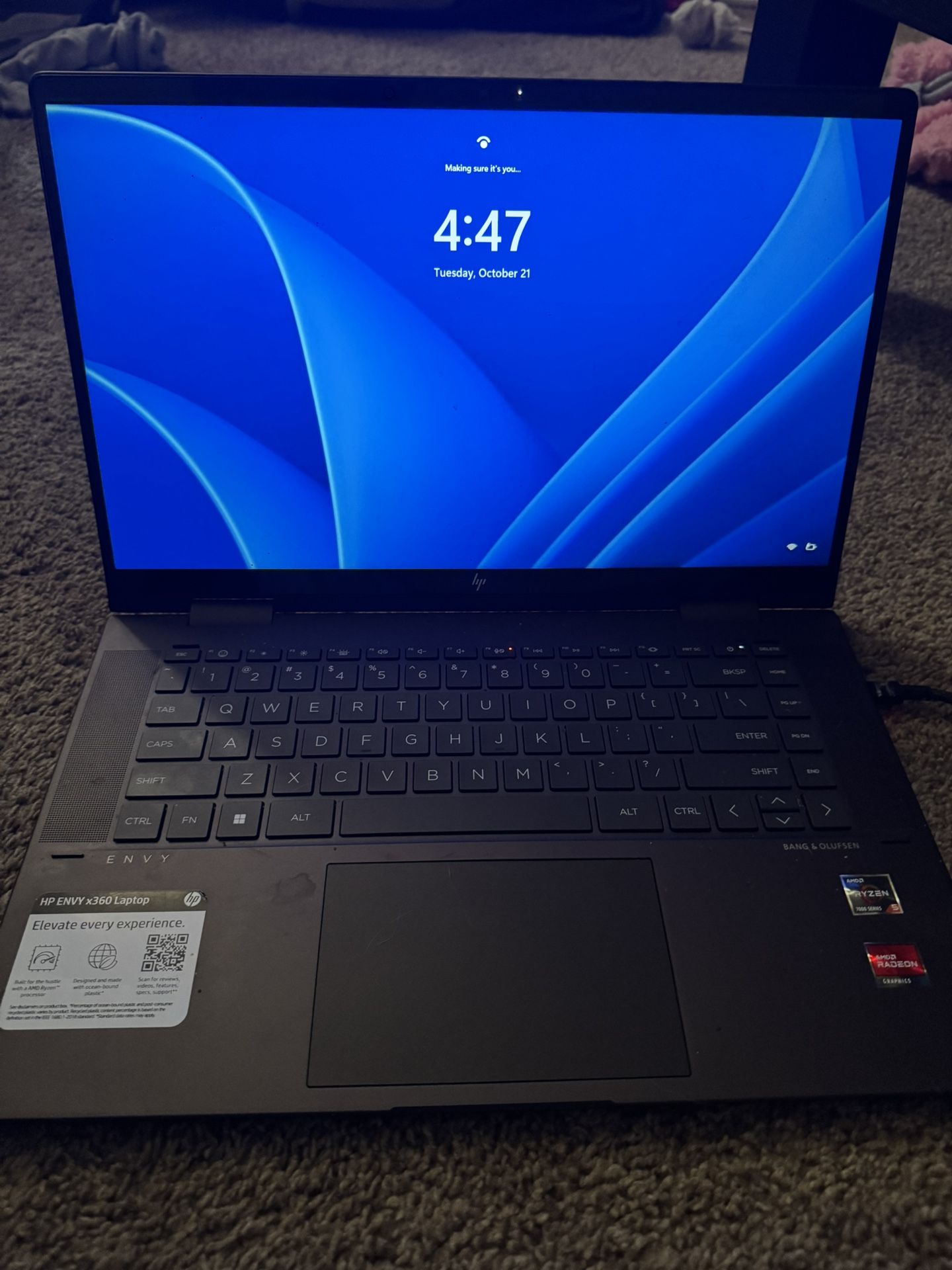 HP - Envy 2-in-1 15.6" Full HD Touch-Screen Laptop - AMD Ryzen 5 7530U - 8GB Memory - 256GB SSD - Nightfall Black