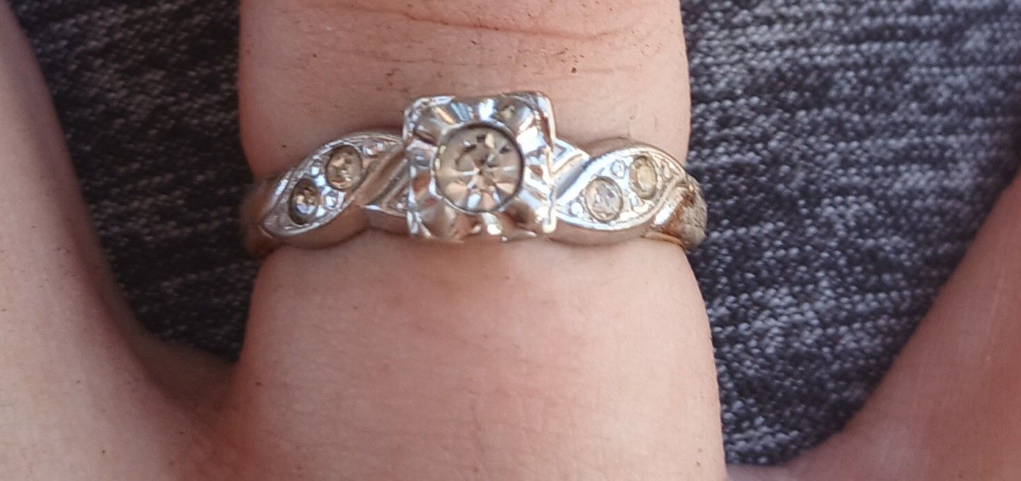 Womens Vintage Gold Plated Ring