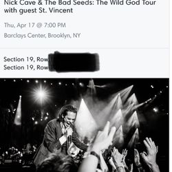 Nick Cave & The Bad Seeds At Barclays Center, Brooklyn, NY with guest St. Vincent