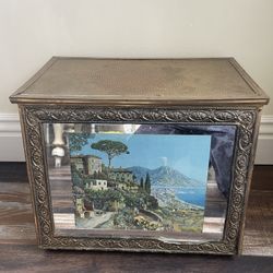 Antique Brass Coal Box Scotland