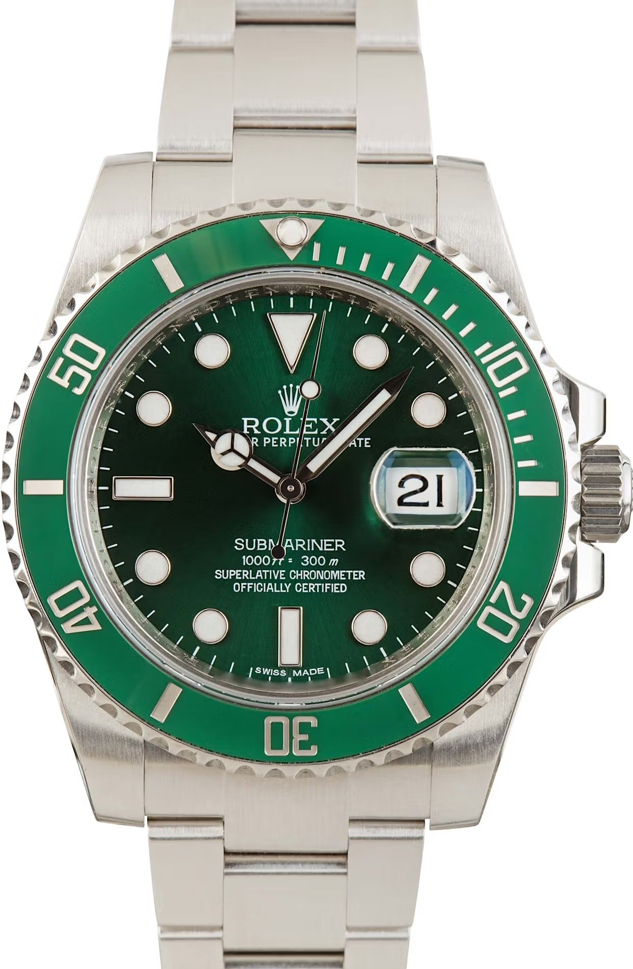 Rolex 40MM Submariner Green Hulk With Stainless Steel, Model Number: 116610, Watch And Box Only