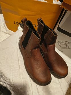 Men caterpillar wheel base steel toe boots