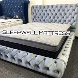 New Queen Bed Frame With Matress 