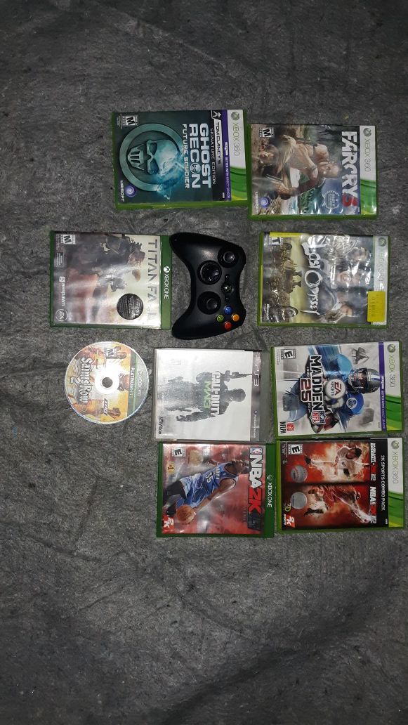 Xbox 360 games and Wireless controller
