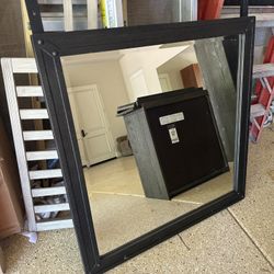 Metal Iron Mirror Standalone Or Attach To Dresser