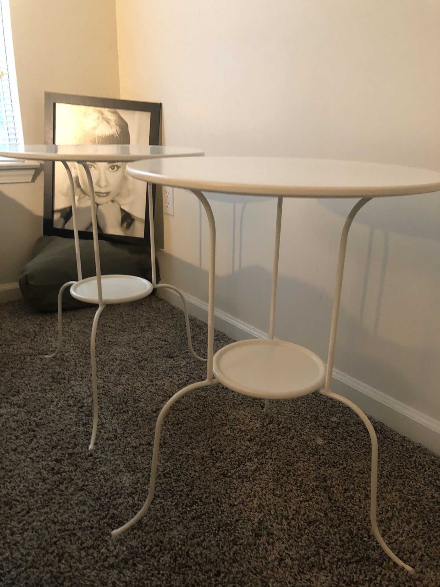 White IKEA Side Tables