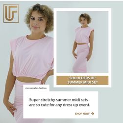Shoulders Up Summer Midi Set