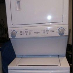 Nearly New Frigidaire Stackable Washer- Electric Dryer Full Size