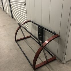 Television Stand W/glass Shelving