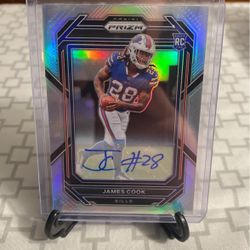 James Cook Rookie Auto Holo Prizm Panini