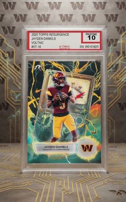 Jayden Daniels 2025 Topps Resurgence Voltaic PSA 10