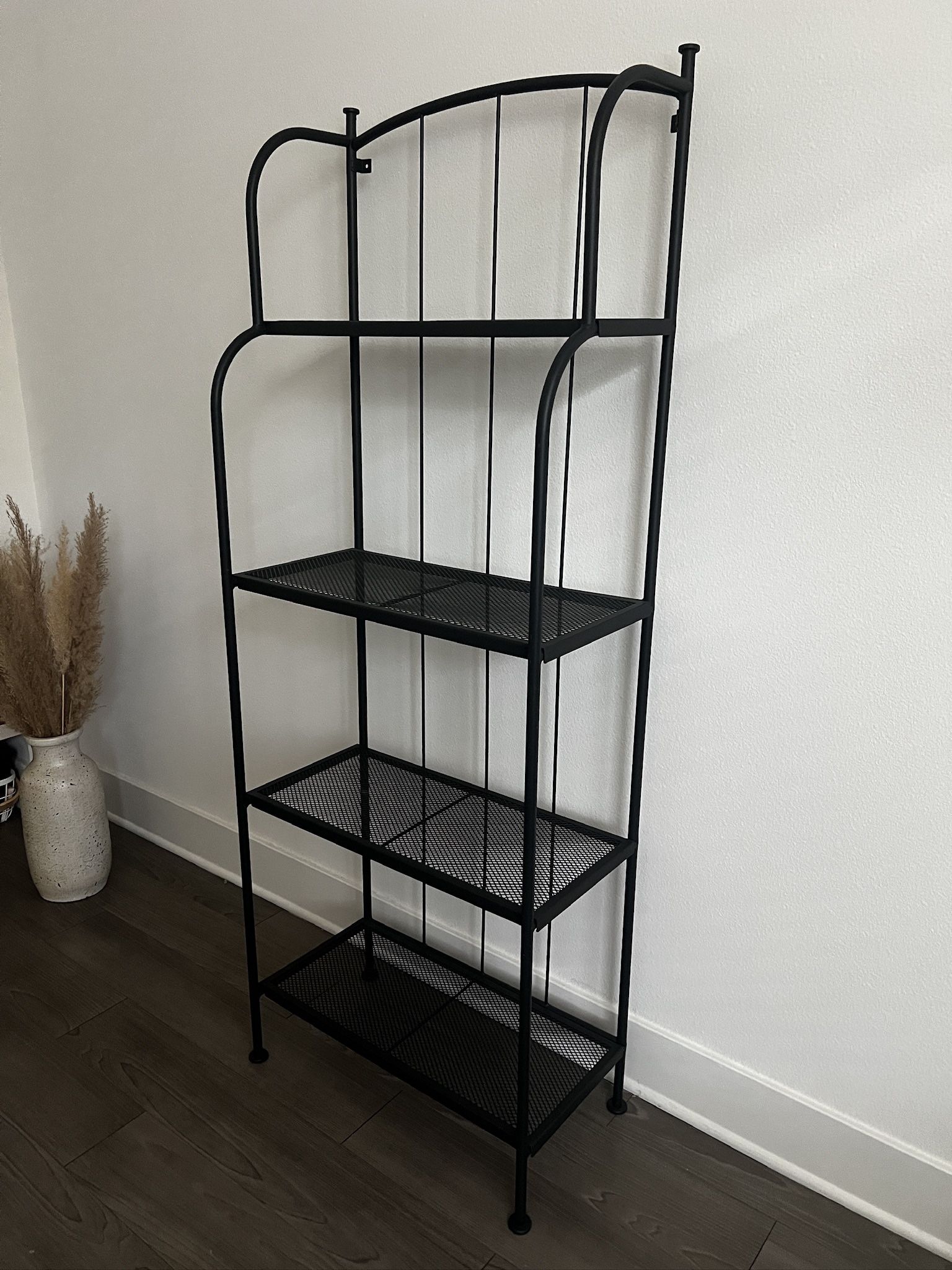 IKEA LACKO BLACK METAL SHELVING UNIT