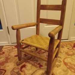 Vintage Child's Wooden Rocking Chair