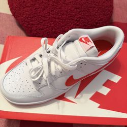 Dunk Size 8 White And Orange.  Brand New