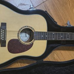 Ashton DM25 Electro Acoustic Guitar And Hard Case 