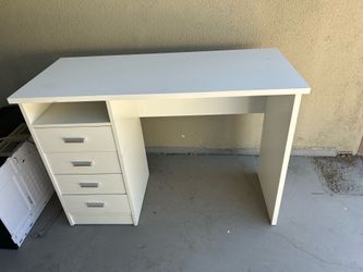 White 4 drawer desk $25