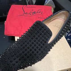 Christian Louboutin Slip-on Spike Loafers, Size 42 = US Size 9