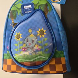 Loungefly Sonic the Hedgehog Chaos Garden Lenticular Mini Backpack GameStop Exclusive