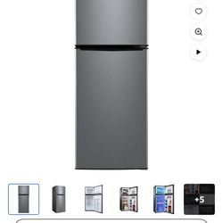 Galanz Refrigerador Mini de Acero Inoxidable de 4.6 cu ft con Congelador - Compacto, Refrigerador de Bajo Consumo ideal para Dormitorios, Oficinas y E