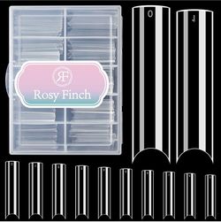 Rosy Finch Clear Fake Nail Tips